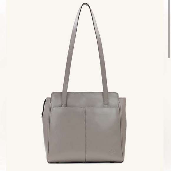 NWT Patricia Nash Leather Rosedale Tote in Stone, Genuine Leather, Quiet Luxury - Picture 3 of 12